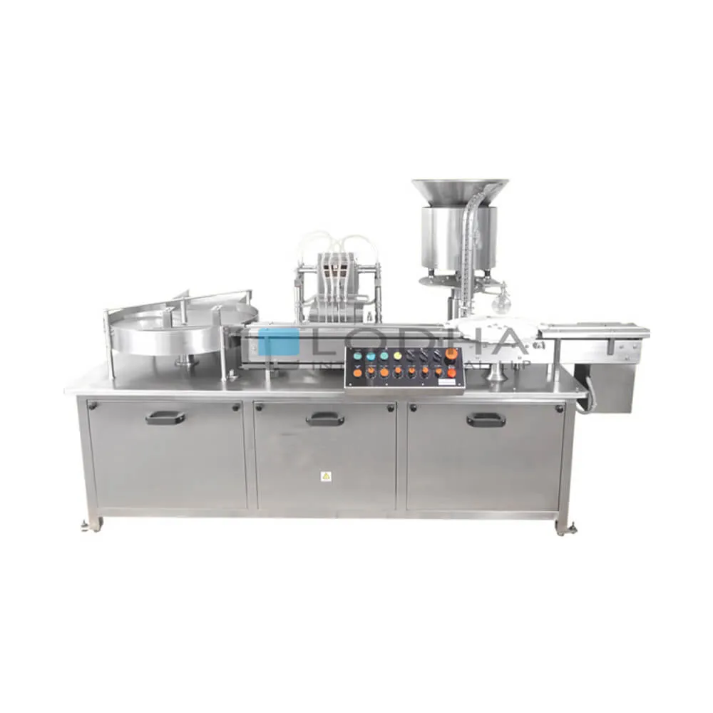 Automatic Vial Filling and Rubber Stoppering Machine